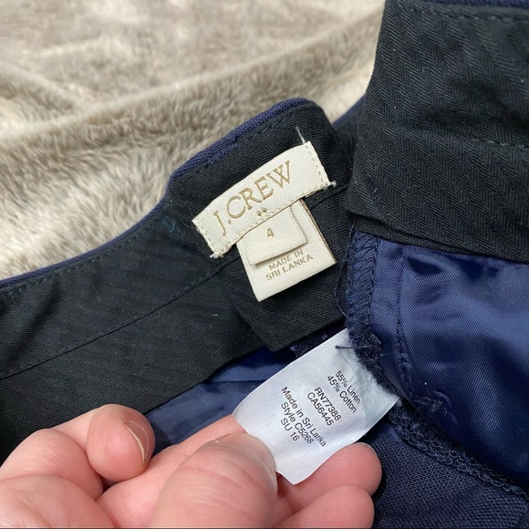 J.Crew High Rise Linen Trousers - Picture 3 of 7